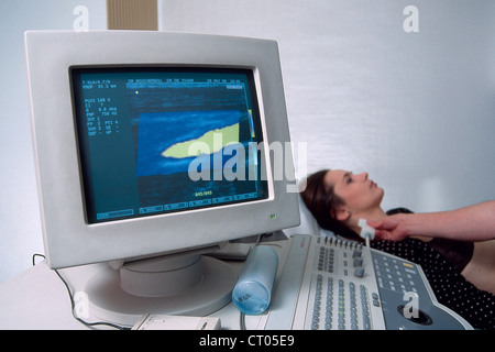 Prova Doppler di una carotide Foto Stock