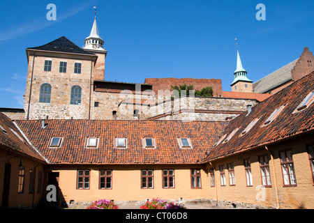 Castello medievale la Fortezza di Akershus a Oslo Foto Stock