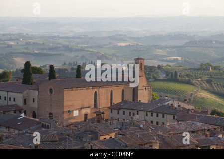 Chiesa di Sant'Agostino, San Gimignano, Toscana, Italia centrale. Foto Stock