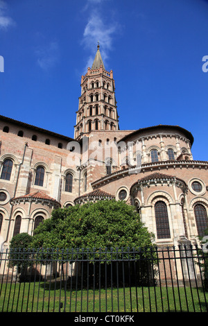 Francia, Midi-Pirenei, Toulouse, Basilique St-Sernin, basilica, Foto Stock