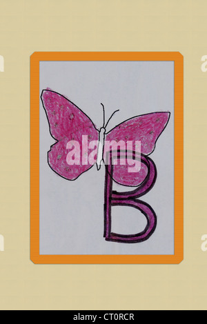 B per butterfly Foto Stock