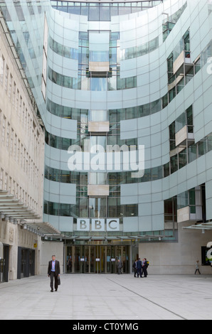 BBC Broadcasting House nuova ala est, Portland Place, Londra, Regno Unito Foto Stock