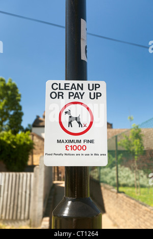 Pulizia dopo il vostro cane segno, REGNO UNITO Foto Stock