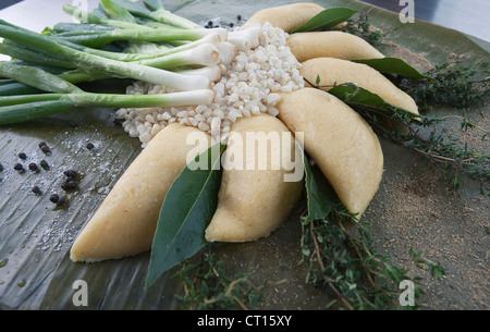 Ortaggi e cereali sull'involucro Foto Stock