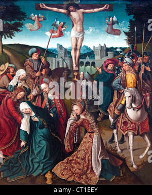 Crocifissione 1507 Jacob Cornelisz van Oostsanen olandese Paesi Bassi Foto Stock