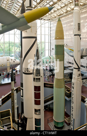 Interno del Museo Nazionale dell'aria e dello spazio a Washington DC, Stati Uniti d'America. Foto Stock