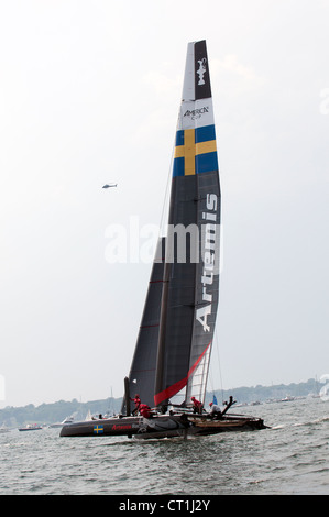 Americas Cup 2012 Newport Foto Stock