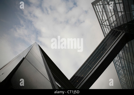 Dettaglio della moderna estensione alla Kongelige Bibliotek o Royal Library, o diamante nero, Copenhagen, Danimarca. Foto Stock