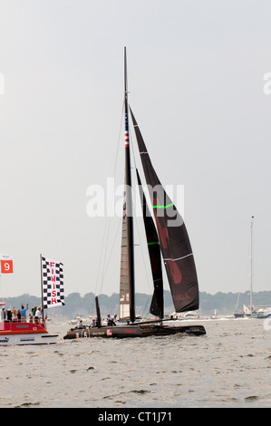 Americas Cup 2012 Newport Oracle 4 Foto Stock