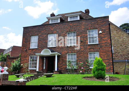 Staccata in stile georgiano, casa Newstead modo, Wimbledon, London Borough of Merton, Greater London, England, Regno Unito Foto Stock