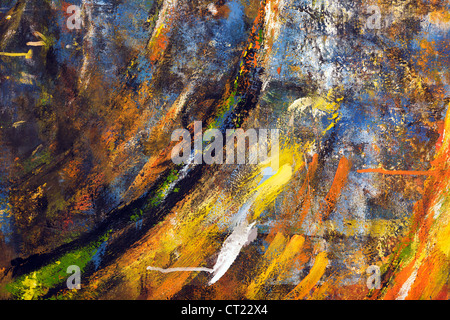 Schizzi astratti di dipinti su superficie piana Foto Stock