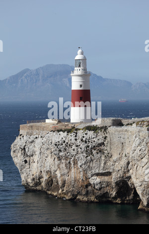 Faro all'Europa Point, Gibilterra Foto Stock