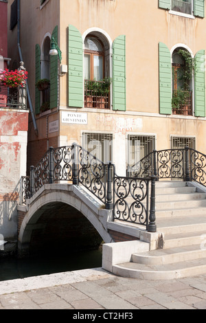 Ponte Giustinian Venezia Foto Stock