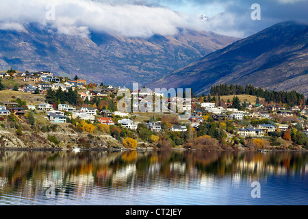 Scenario mozzafiato intorno a Queenstown, Nuova Zelanda 9 Foto Stock