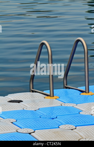 Un ingresso per l'acqua al fiume Danubio a Vienna Foto Stock