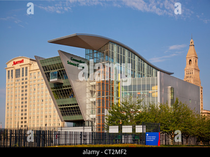 Connecticut Science Center building in Hartford CT Foto Stock