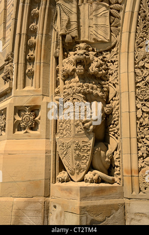 Arcata scolpita all'ingresso principale della edifici parlamentari a Ottawa, Ontario, Canada. Foto Stock