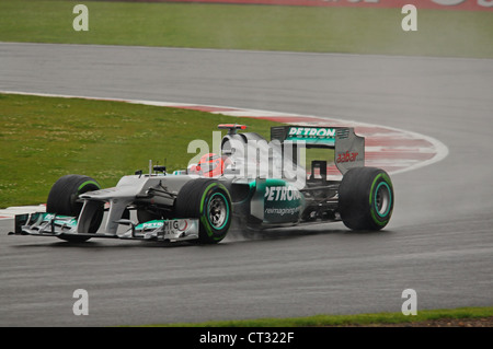 Michael Schumacher Silverstone 06-07-2012 di Formula Uno libere del venerdì. Foto Stock