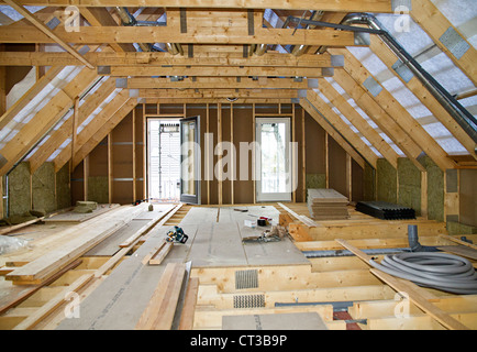 Interno dell'edificio in costruzione Foto Stock