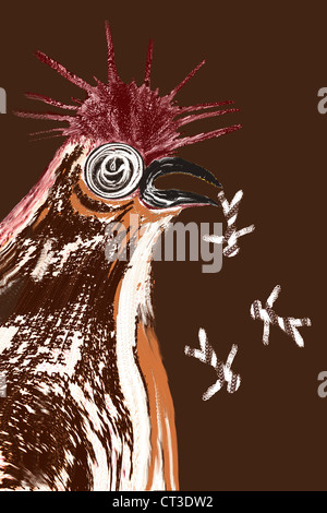 Influenza aviaria, disegno Foto Stock