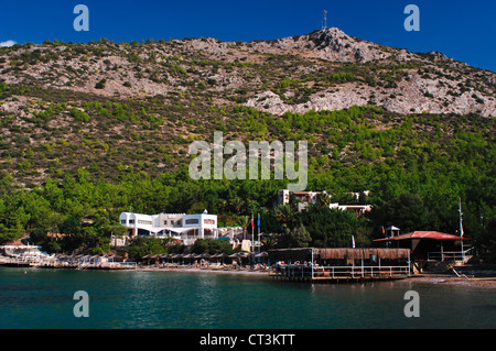 Turchia, costa Egea, Yali Vicino Bodrum, Spiaggia Foto Stock