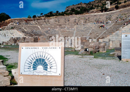 Turchia, costa Egea, Bodrum, antico teatro greco Foto Stock