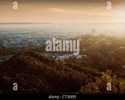 Vista aerea di Los Angeles Foto Stock