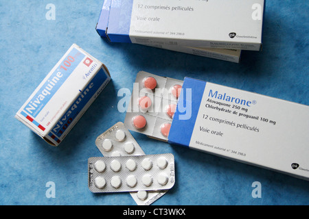 Prevenzione della malaria Foto Stock