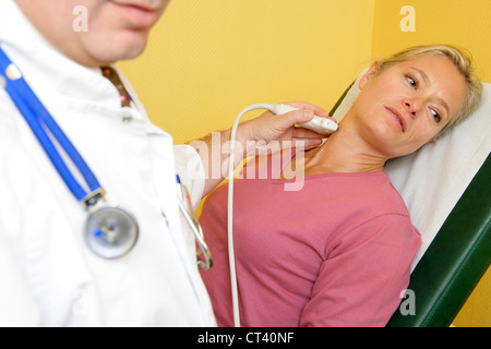 Prova Doppler di una carotide Foto Stock