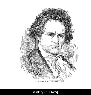 Ludwig Van Beethoven,1770-1827,compositore tedesco, musicista. Foto Stock