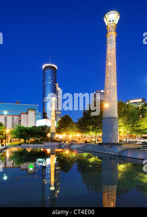 Il Centennial Olympic Park di Atlanta, Georgia, Stati Uniti d'America. Foto Stock