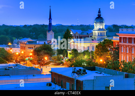 Vista del centro di Atene, georgia, Stati Uniti d'America Foto Stock