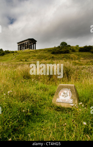 Penshaw monumento costruito in onore del Signore Lambton, primo conte di Durham in 1844. Oggi appartiene alla National Trust Foto Stock