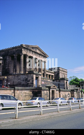 Nuova Casa del Parlamento altrimenti noto come Old Royal High School, Regent Road, Edimburgo, Scozia, Regno Unito Foto Stock