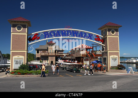 Il Boardwalk. Put-In-Bay, Sud Bass Isola, Ohio, Stati Uniti d'America. Foto Stock