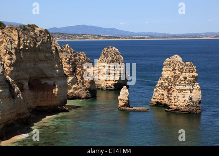 Ponta da Piedade a Lagos, costa Algarve in Portogallo Foto Stock