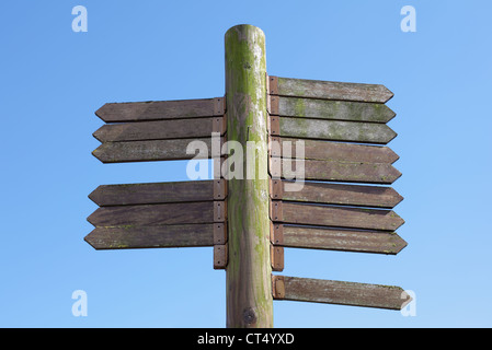 Vuoto cartello in legno Foto Stock