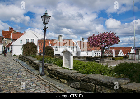 Vecchia Stavanger è un'area nel centro della città di Stavanger, nella contea di Rogaland. Foto Stock