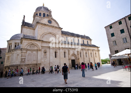 Sibenik Croazia Cattedrale di Sveti Jakov Foto Stock