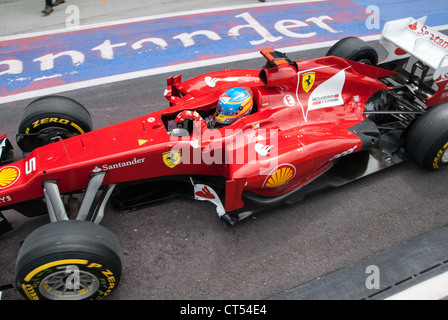 Fernando Alonso - Ferrari F1 Team. British Formula 1 Grand Prix, Silverstone, 2012 Foto Stock
