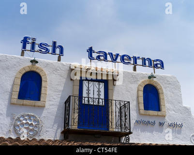 dh AYIA NAPA CIPRO SUD locale tradizionale cipriota pesce taverna ristorante taverne frutti di mare ristoranti Foto Stock