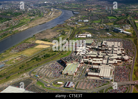 Vista aerea del Metro Centre, Gateshead vicino a Newcastle-upon-Tyne prese nel 1988 Foto Stock