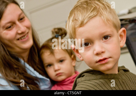 MADRE E FIGLIO Foto Stock