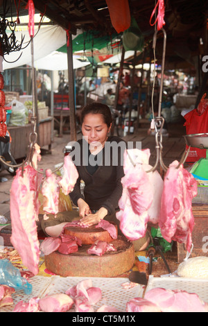 Scene di mercato in Cambogia Foto Stock