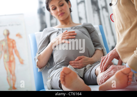 Sintomatologia gamba incinta W. Foto Stock