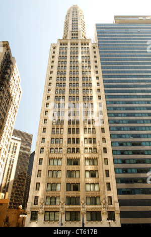 Mather Tower a Chicago, Illinois, Stati Uniti d'America. Foto Stock