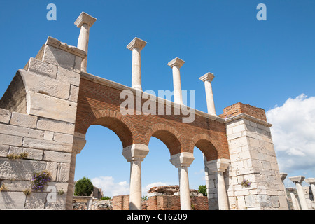 Saint John's Basilica, Selcuk, vicino a Efeso in Turchia Foto Stock