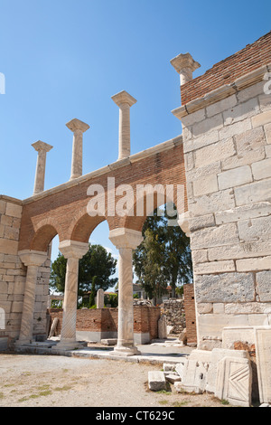 Saint John's Basilica, Selcuk, vicino a Efeso in Turchia Foto Stock