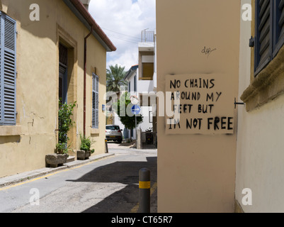 dh Città Vecchia Lefkosia NICOSIA SUD CIPRO greco-cipriota strada graffiti urbani Foto Stock