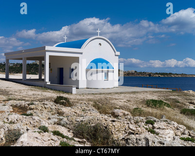 dh Agioi Anargyroi cappella CAPO GREKO ISOLA CIPRO sopra Konnos Bay grecia chiesa cristiana greco ortodossa greco Parco nazionale greco chiese Foto Stock